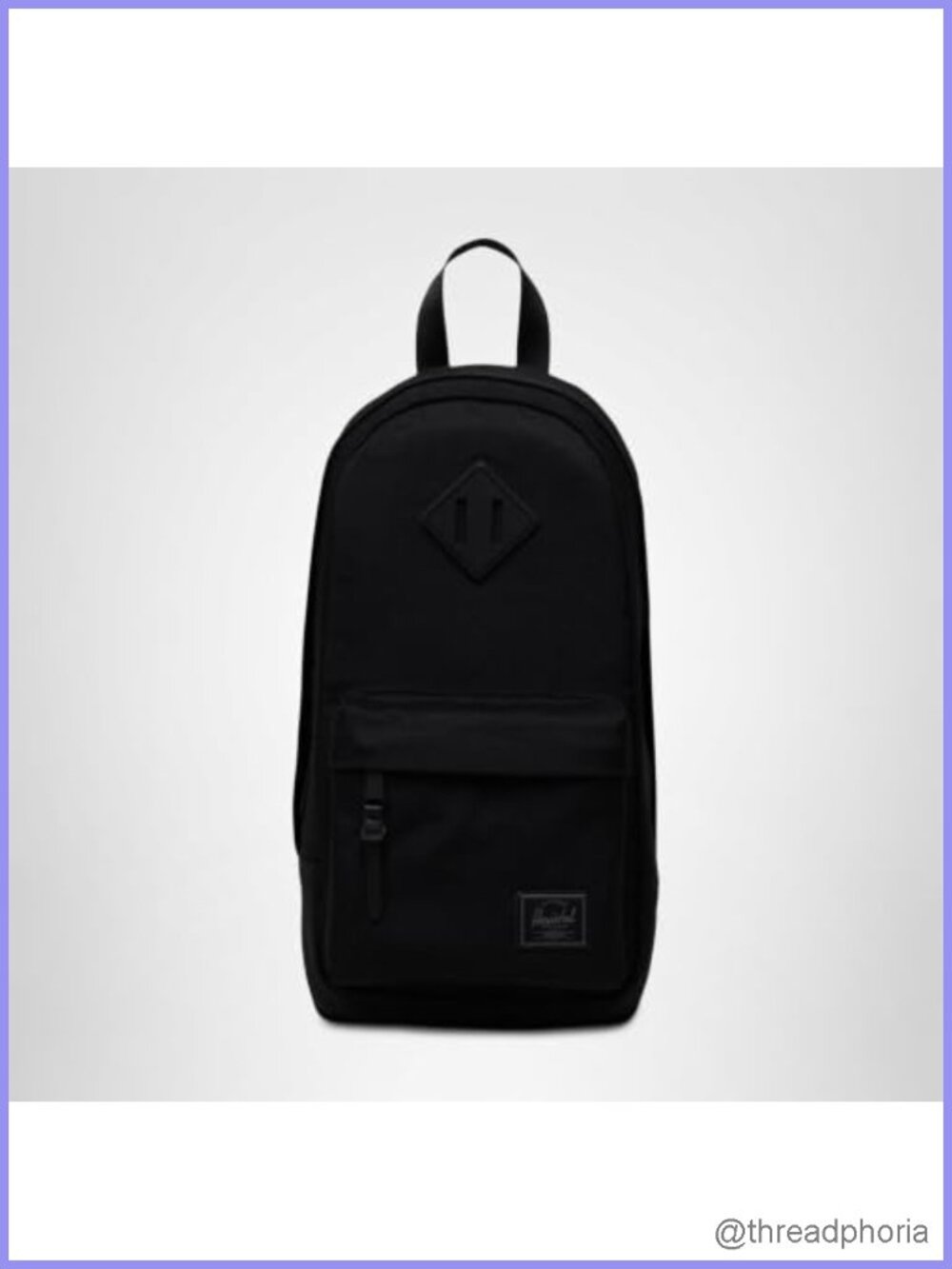 Recycled Polyester Shoulder Bag 8L with Zipper, Crossbody Strap